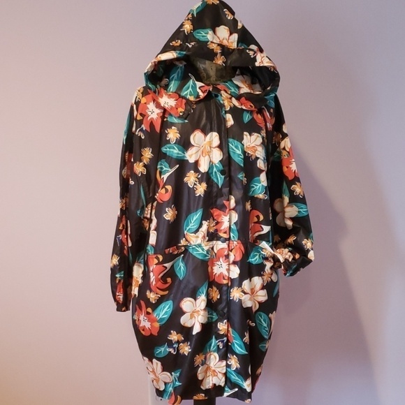NEW ZARA Floral Zara Raincoat SMALL - Picture 5 of 6
